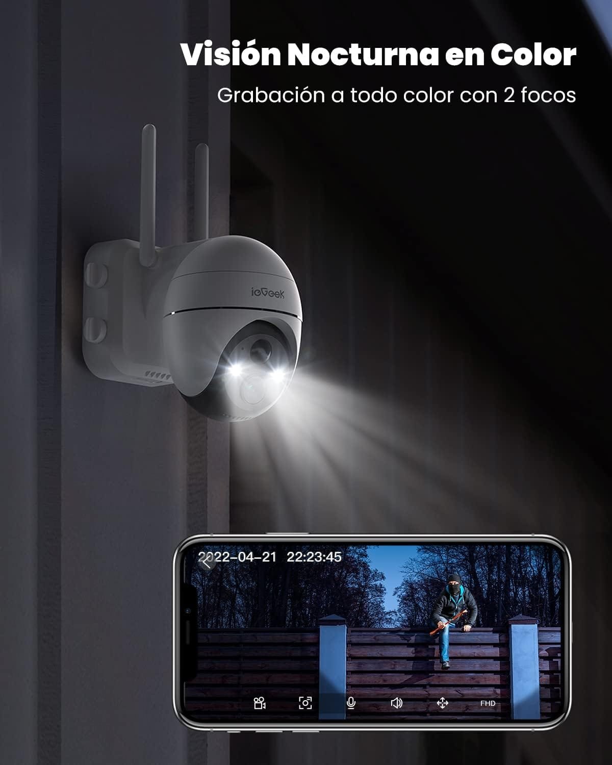 Cámara iGeek 2K con vision noctura de alta calidad